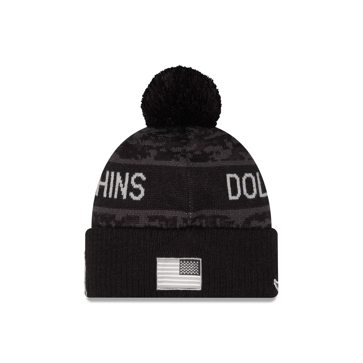 Miami Dolphins 2026 Salute to Service Pom Knit Hat