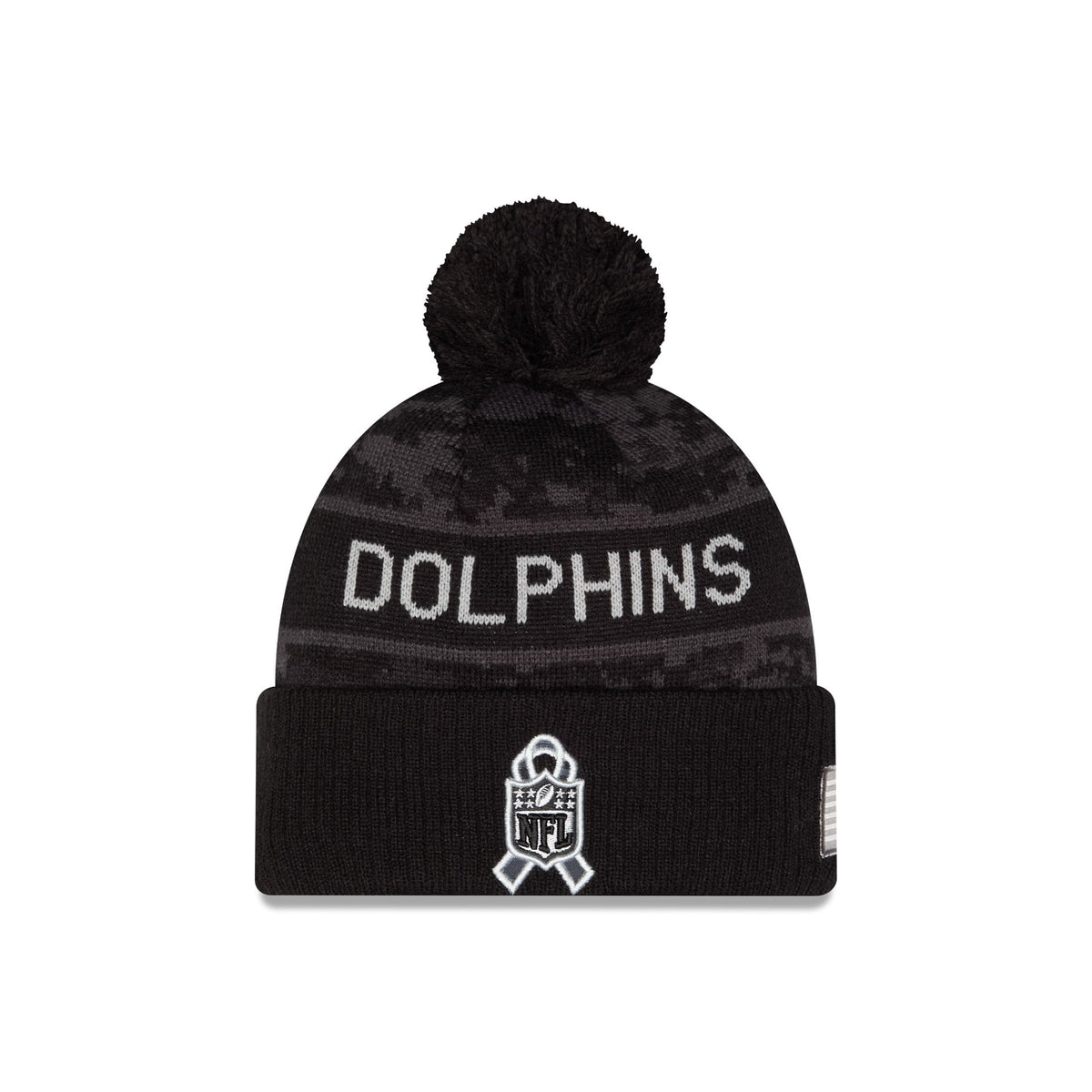 Miami Dolphins 2026 Salute to Service Pom Knit Hat