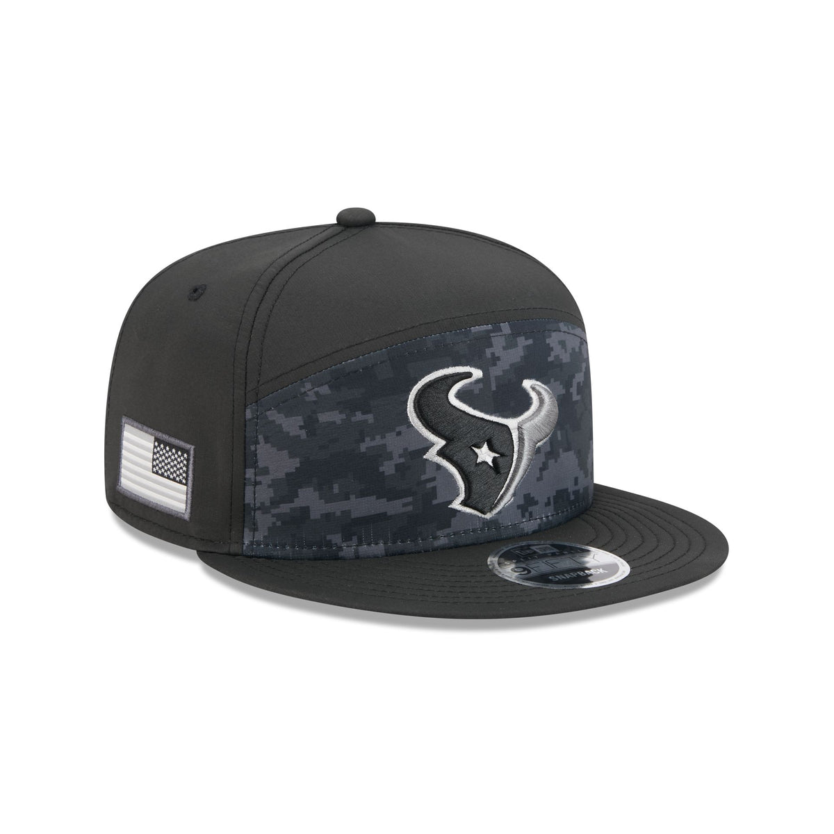 Houston Texans 2026 Salute to Service Split Panel 9FIFTY Snapback Hat