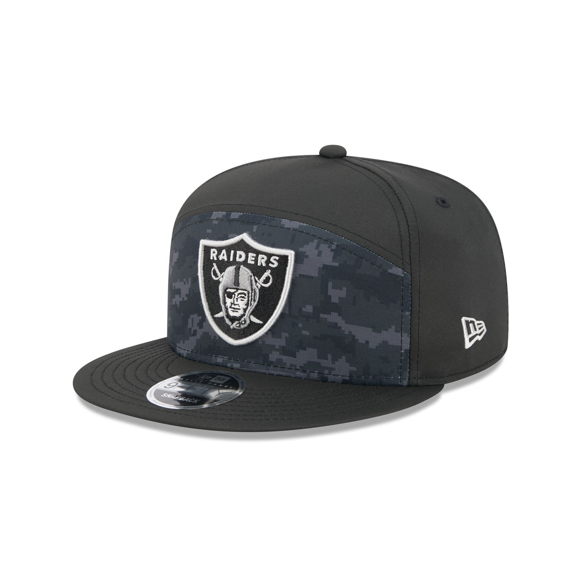 Las Vegas Raiders 2026 Salute to Service Split Panel 9FIFTY Snapback Hat