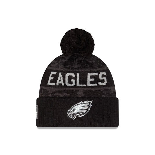 Philadelphia Eagles 2026 Salute to Service Kids Pom Knit Hat