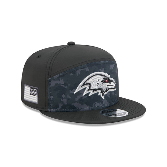 Baltimore Ravens 2026 Salute to Service Split Panel 9FIFTY Snapback Hat