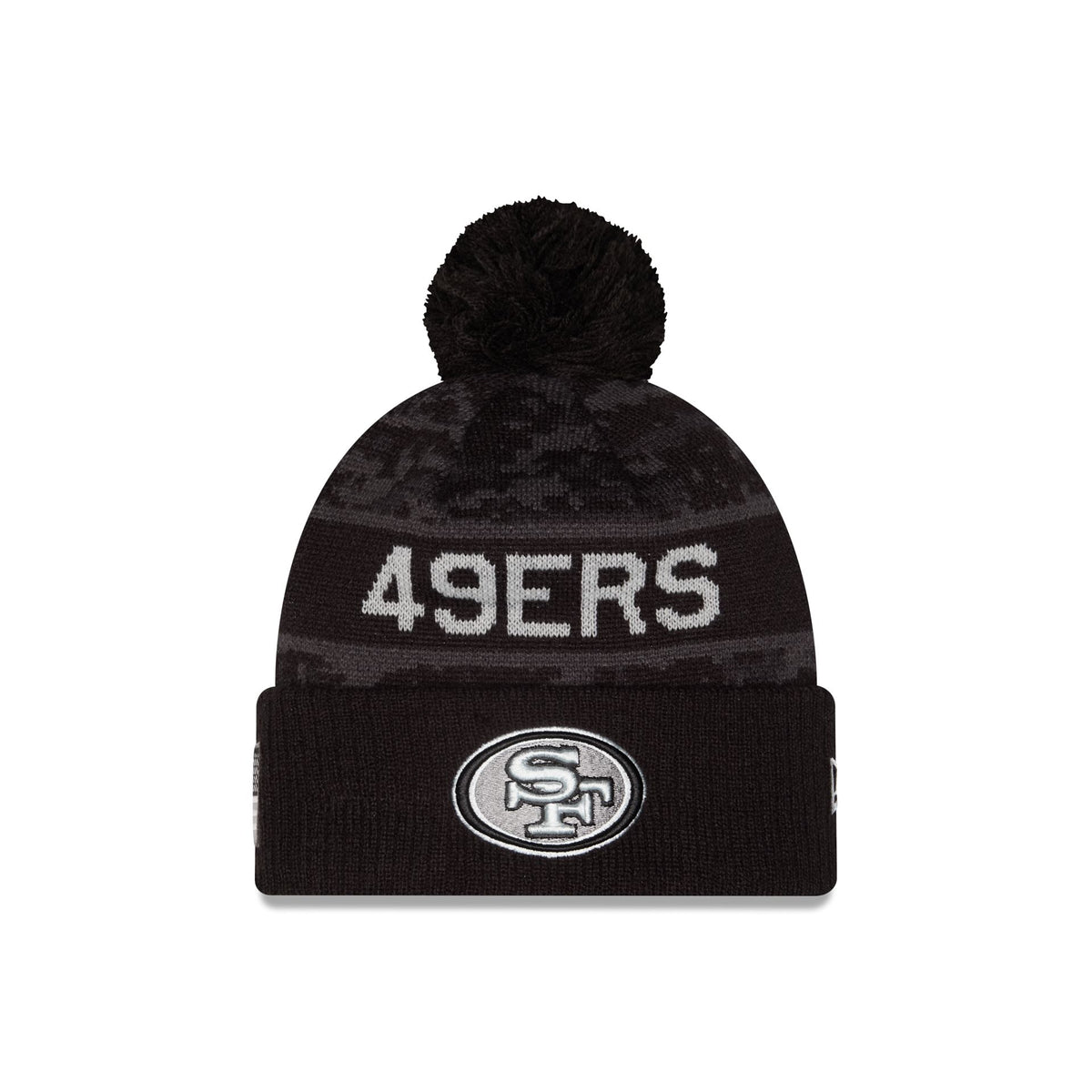San Francisco 49ers 2026 Salute to Service Kids Pom Knit Hat