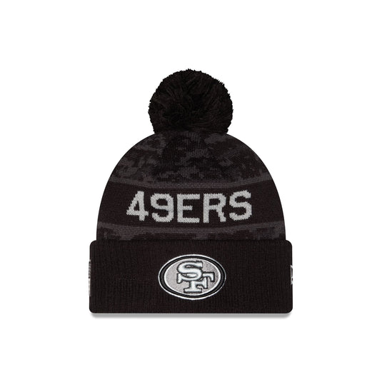 San Francisco 49ers 2026 Salute to Service Kids Pom Knit Hat