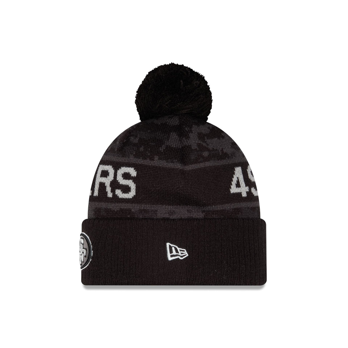 San Francisco 49ers 2026 Salute to Service Kids Pom Knit Hat