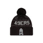 San Francisco 49ers 2026 Salute to Service Kids Pom Knit Hat