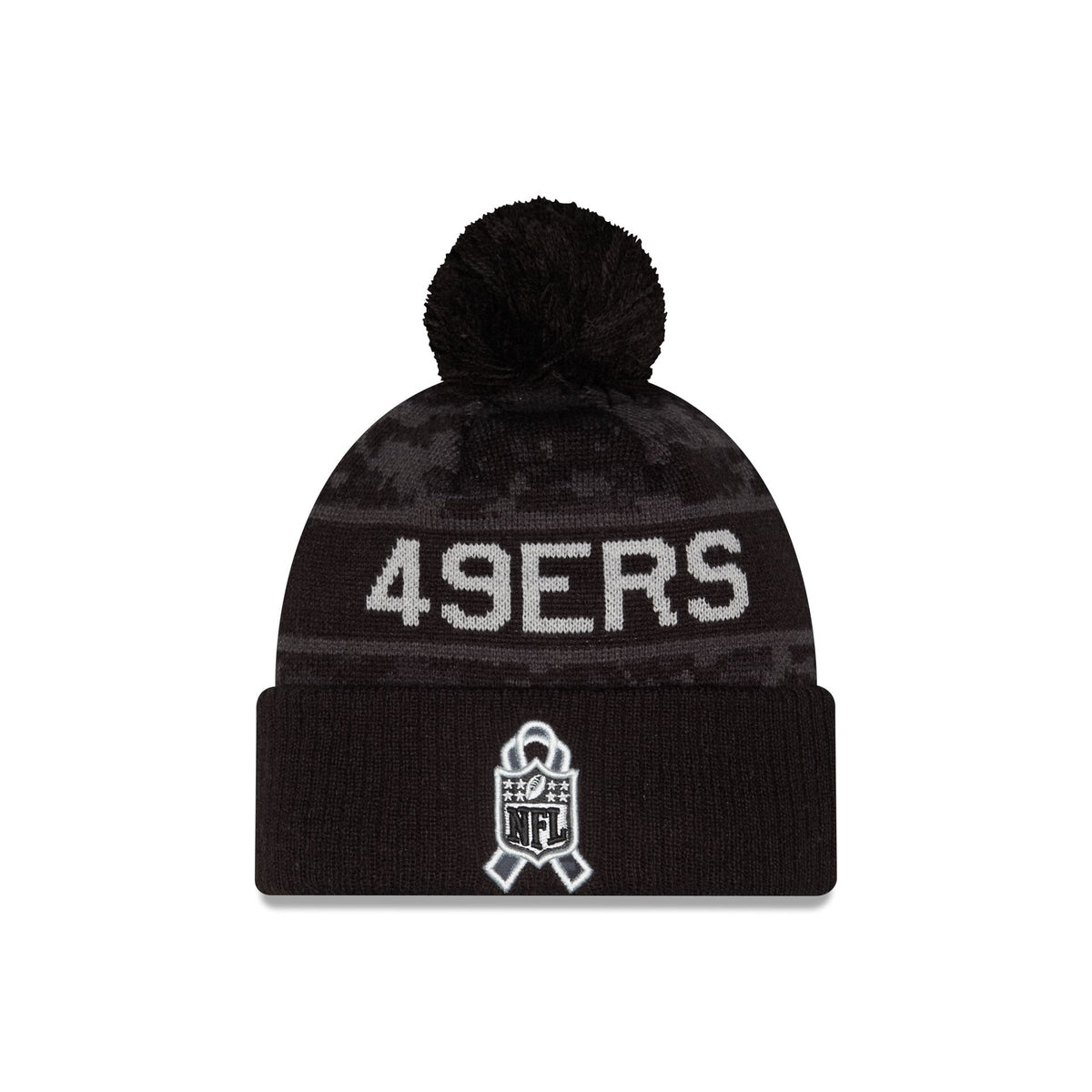 San Francisco 49ers 2026 Salute to Service Kids Pom Knit Hat