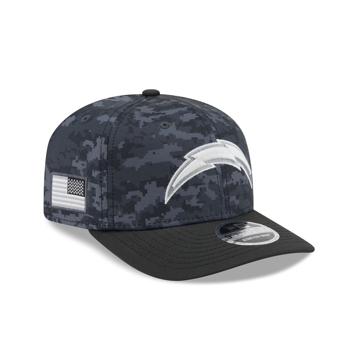 Los Angeles Chargers 2026 Salute to Service 9SEVENTY Stretch-Snap Hat