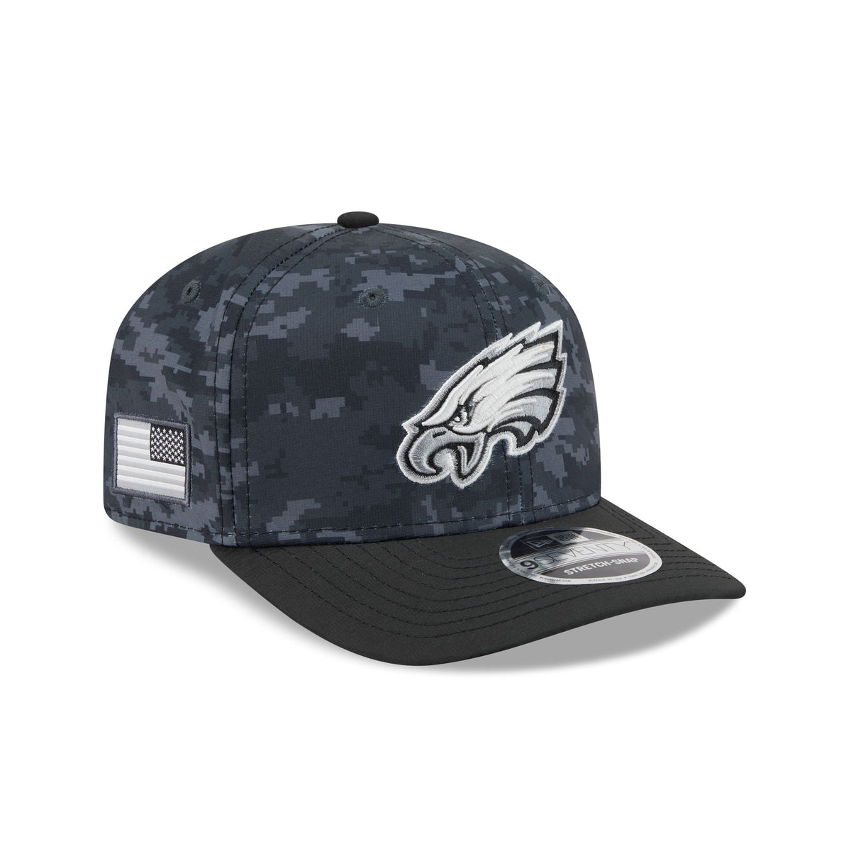 Philadelphia Eagles 2026 Salute to Service 9SEVENTY Stretch-Snap Hat