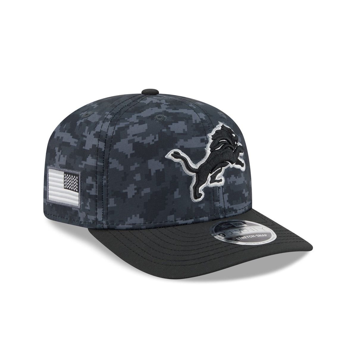 Detroit Lions 2026 Salute to Service 9SEVENTY Stretch-Snap Hat