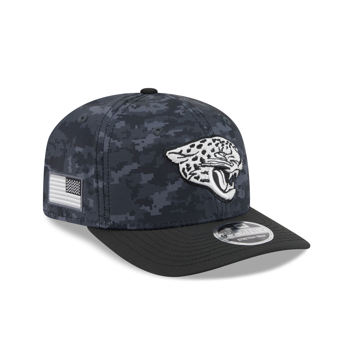 Jacksonville Jaguars 2026 Salute to Service 9SEVENTY Stretch-Snap Hat