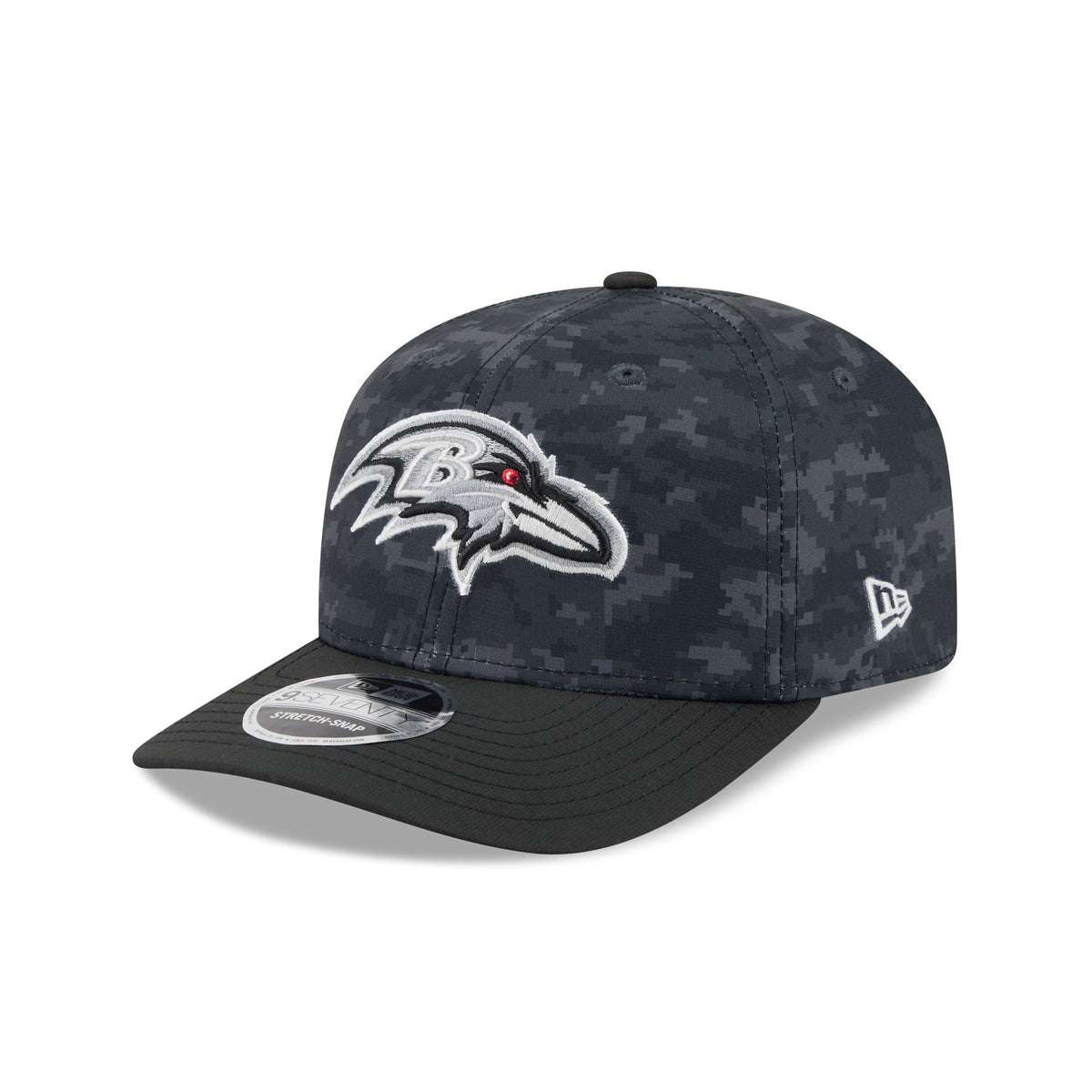 Baltimore Ravens 2026 Salute to Service 9SEVENTY Stretch-Snap Hat