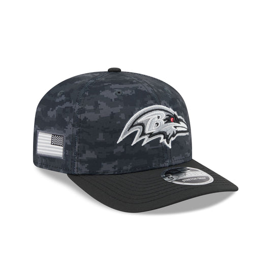 Baltimore Ravens 2026 Salute to Service 9SEVENTY Stretch-Snap Hat