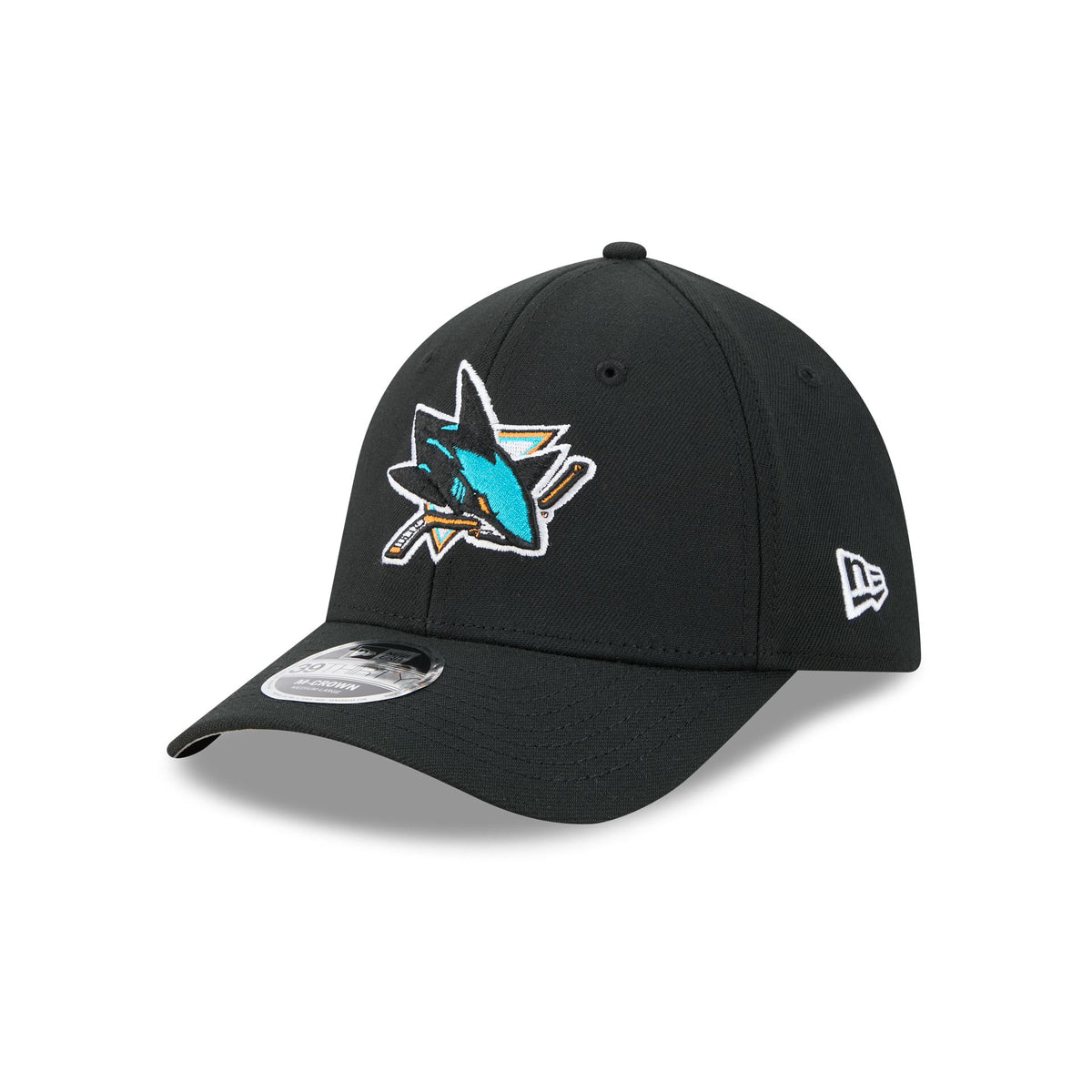 San Jose Sharks Team 39THIRTY M-Crown Stretch Fit Hat