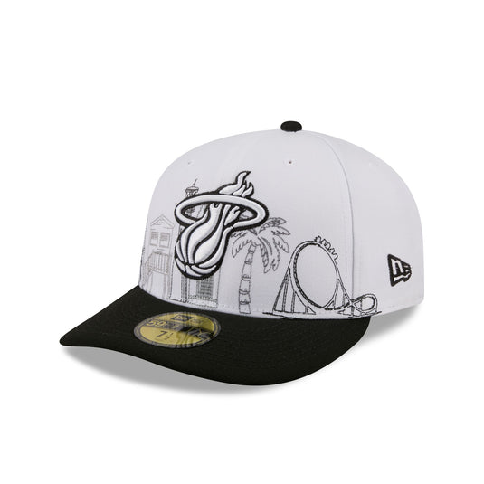 Miami Heat Cityscape White 59FIFTY Fitted Hat