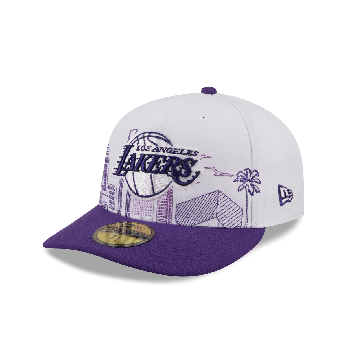 Los Angeles Lakers Cityscape White 59FIFTY Fitted Hat