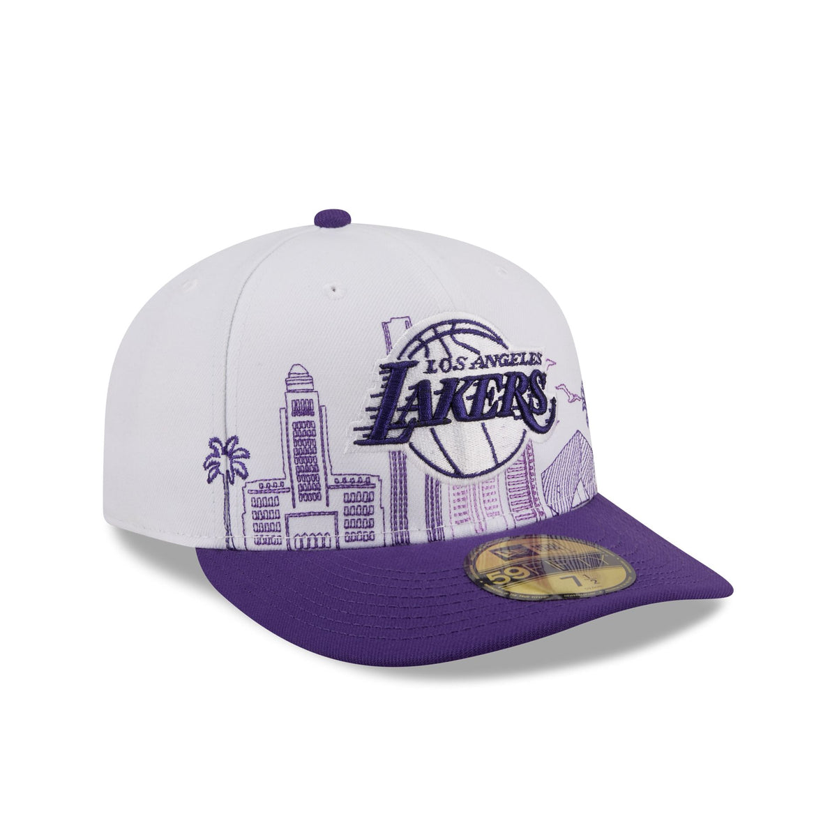 Los Angeles Lakers Cityscape White 59FIFTY Fitted Hat