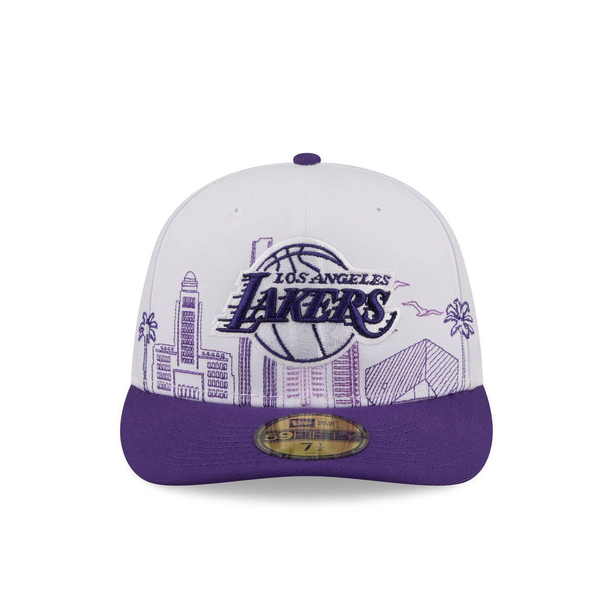Los Angeles Lakers Cityscape White 59FIFTY Fitted Hat