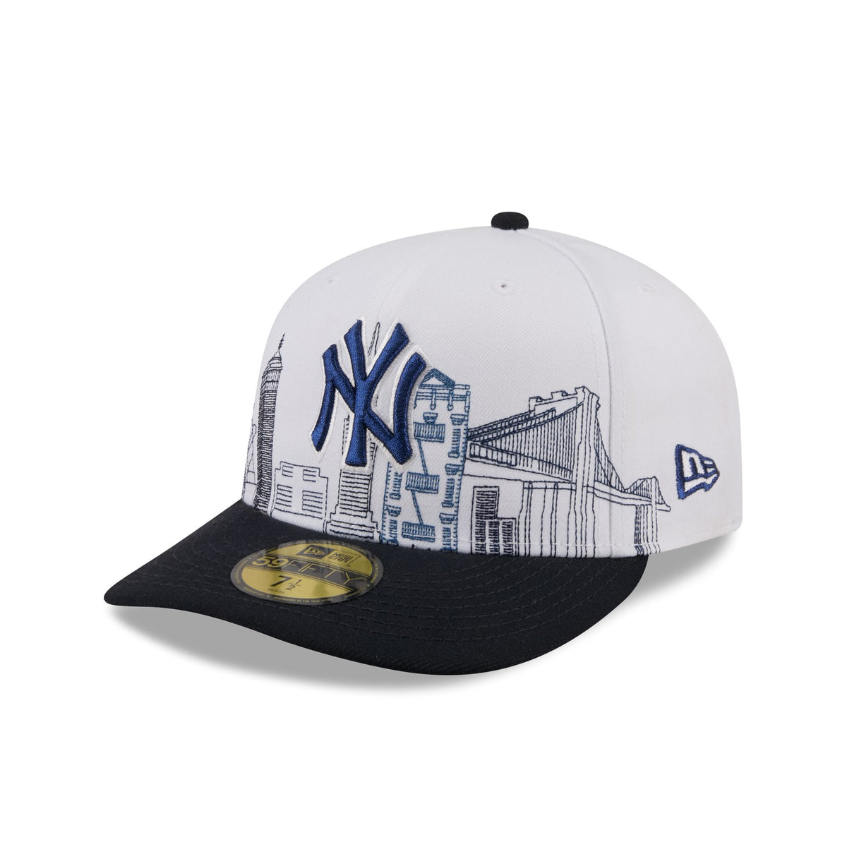 New York Yankees Cityscape White 59FIFTY Fitted Hat
