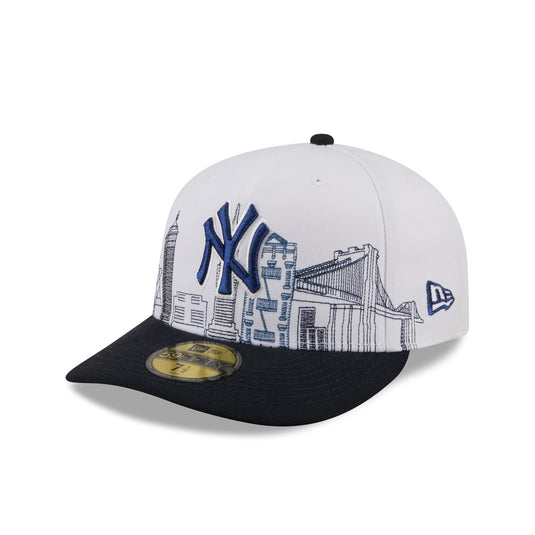 New York Yankees Cityscape White 59FIFTY Fitted Hat