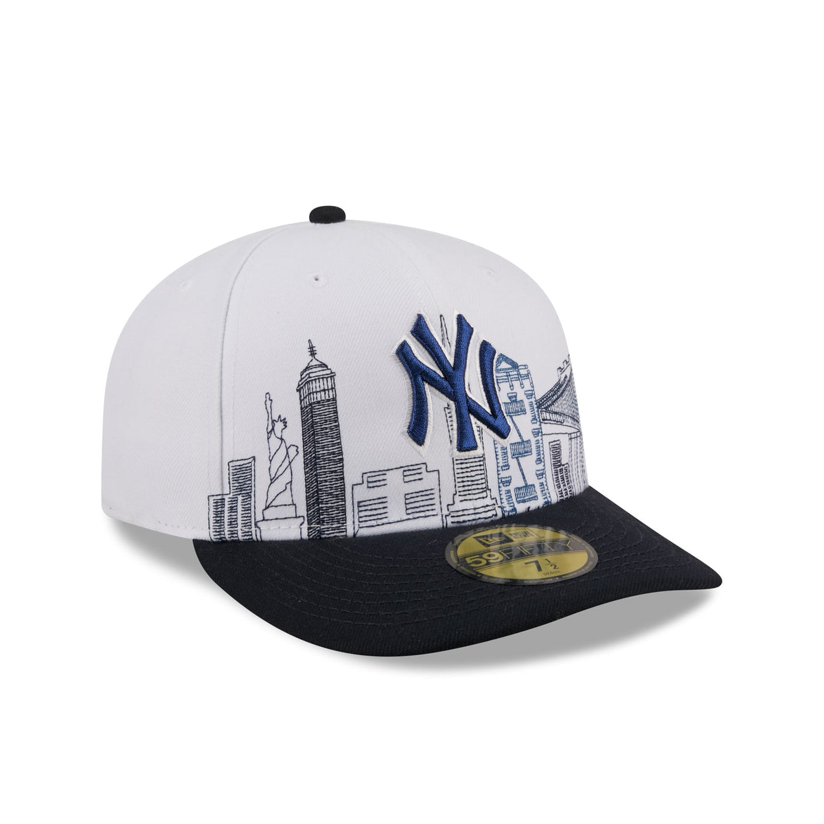 New York Yankees Cityscape White 59FIFTY Fitted Hat