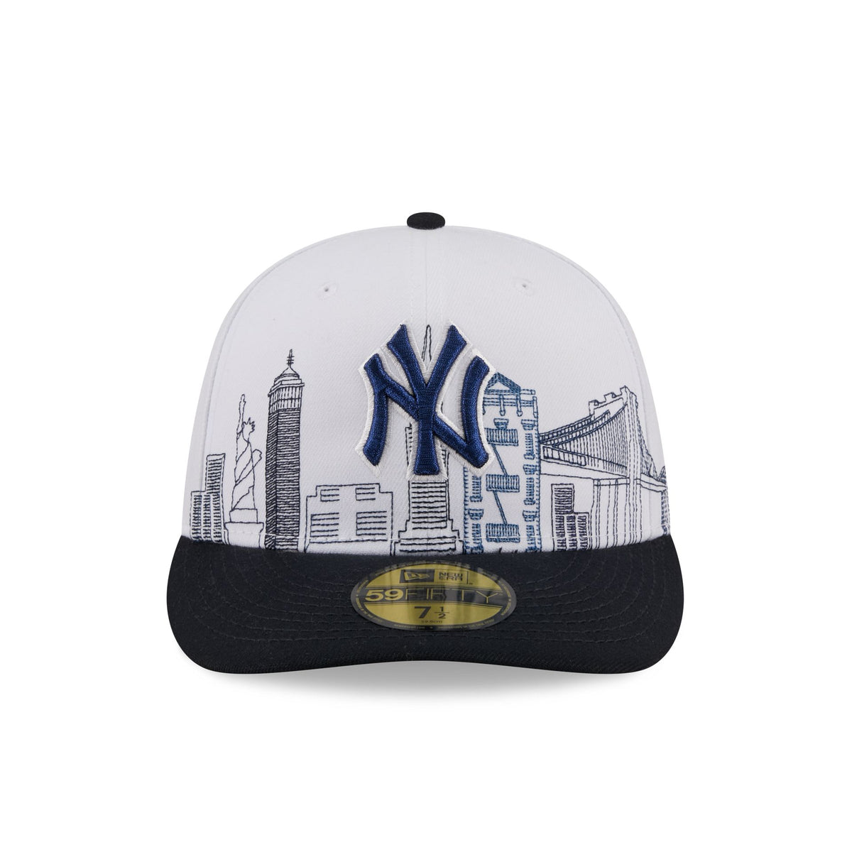 New York Yankees Cityscape White 59FIFTY Fitted Hat