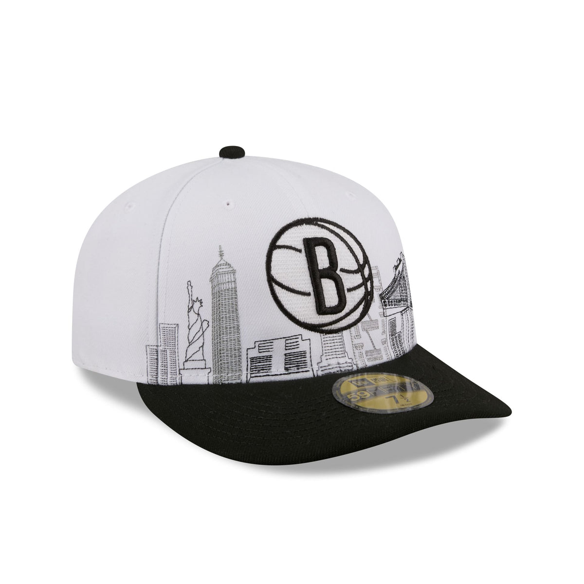 Brooklyn Nets Cityscape White 59FIFTY Fitted Hat
