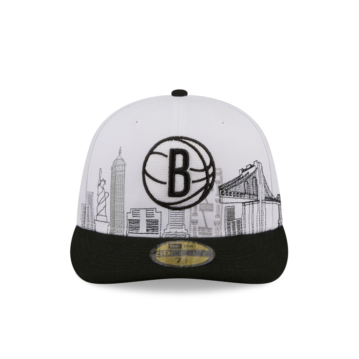 Brooklyn Nets Cityscape White 59FIFTY Fitted Hat