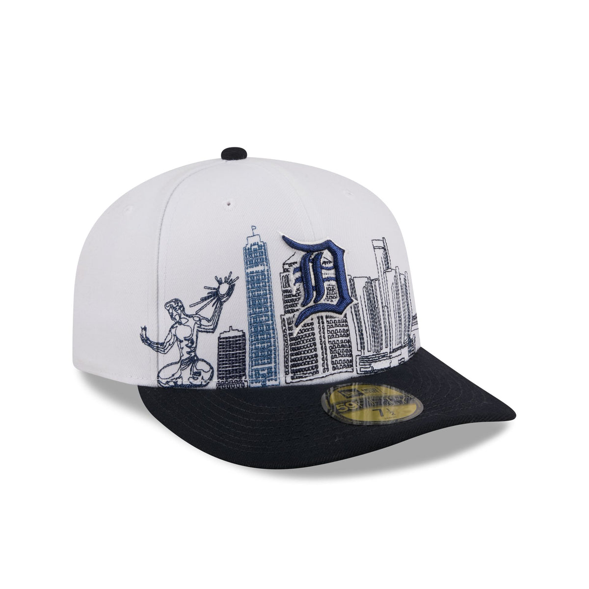 Detroit Tigers Cityscape White 59FIFTY Fitted Hat