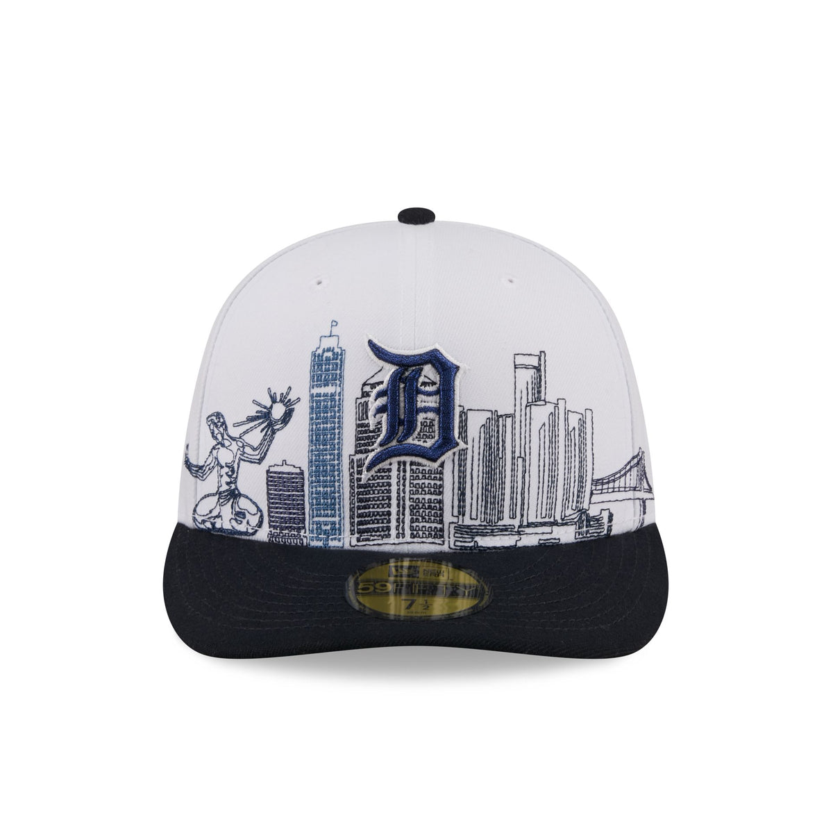 Detroit Tigers Cityscape White 59FIFTY Fitted Hat