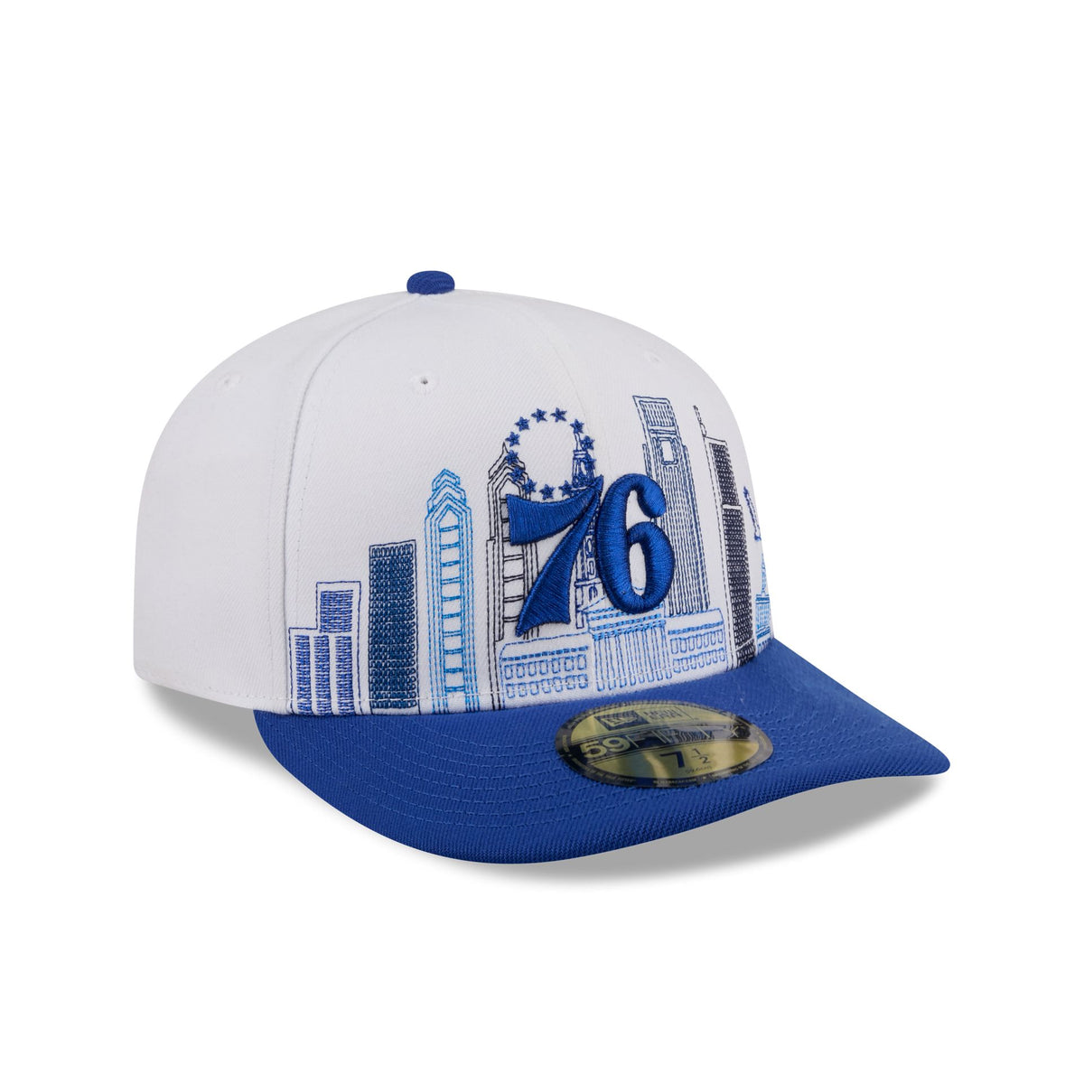 Philadelphia 76ers Cityscape White 59FIFTY Fitted Hat