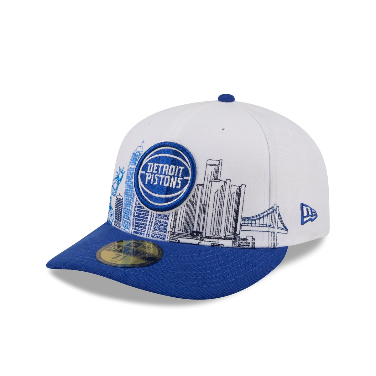 Detroit Pistons Cityscape White 59FIFTY Fitted Hat