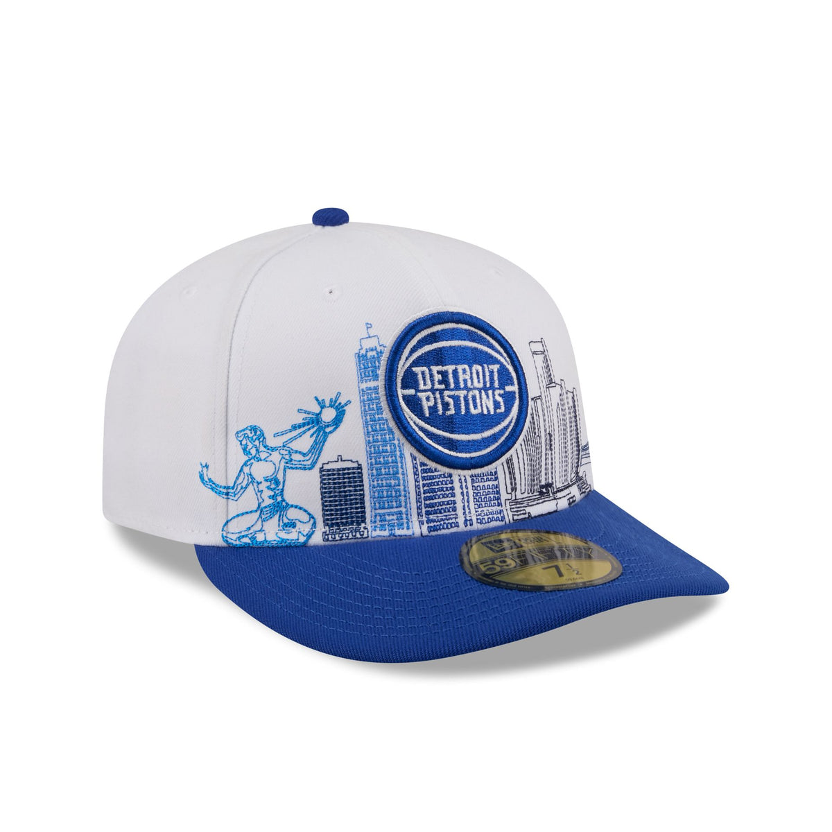 Detroit Pistons Cityscape White 59FIFTY Fitted Hat