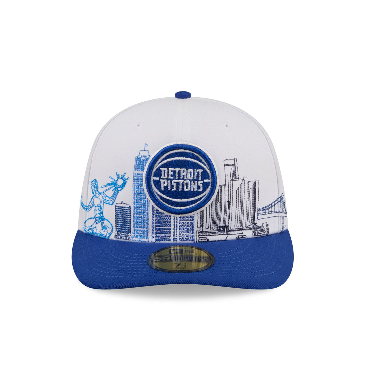 Detroit Pistons Cityscape White 59FIFTY Fitted Hat