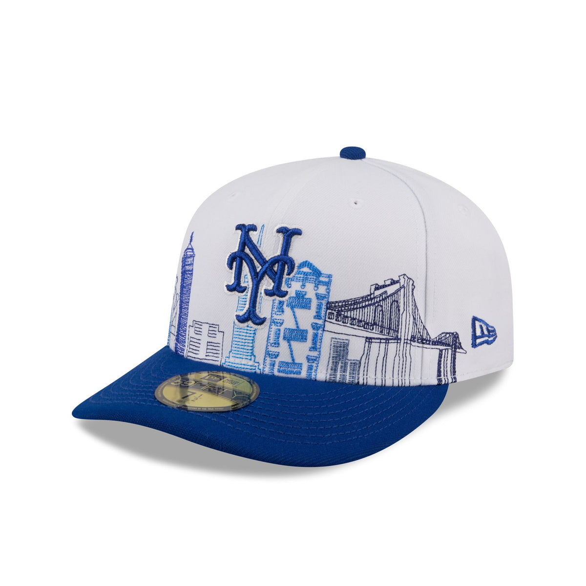 New York Mets Cityscape White 59FIFTY Fitted Hat