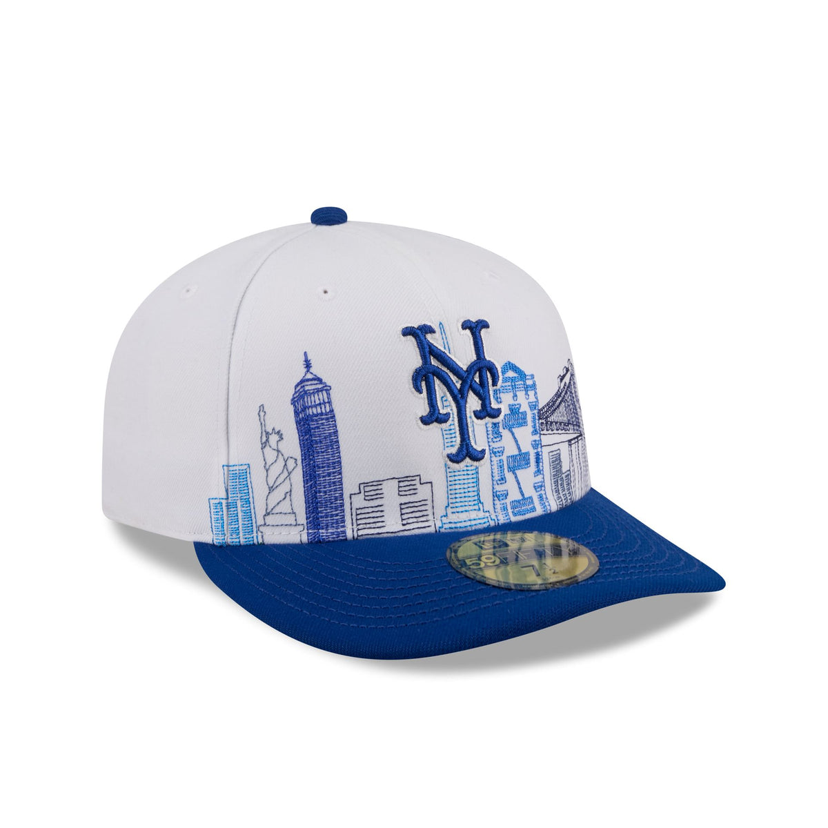 New York Mets Cityscape White 59FIFTY Fitted Hat
