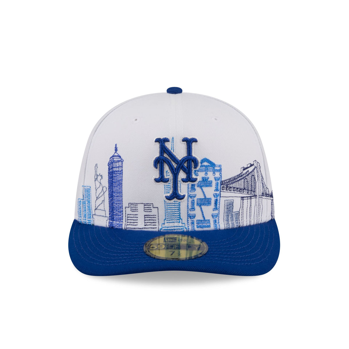 New York Mets Cityscape White 59FIFTY Fitted Hat