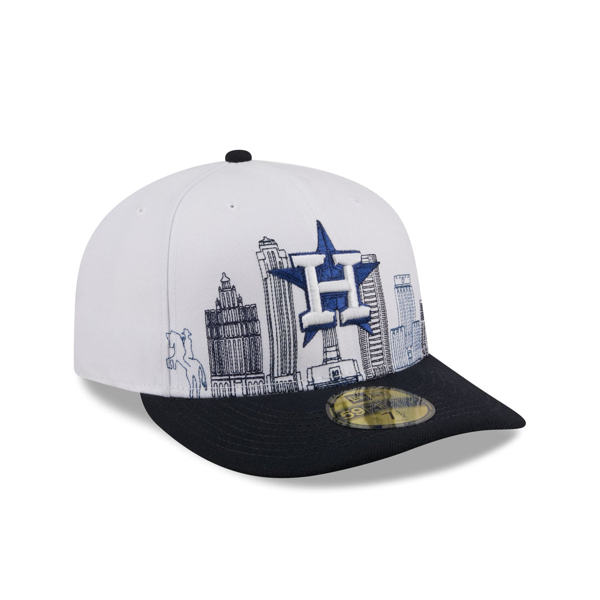 Houston Astros Cityscape White 59FIFTY Fitted Hat