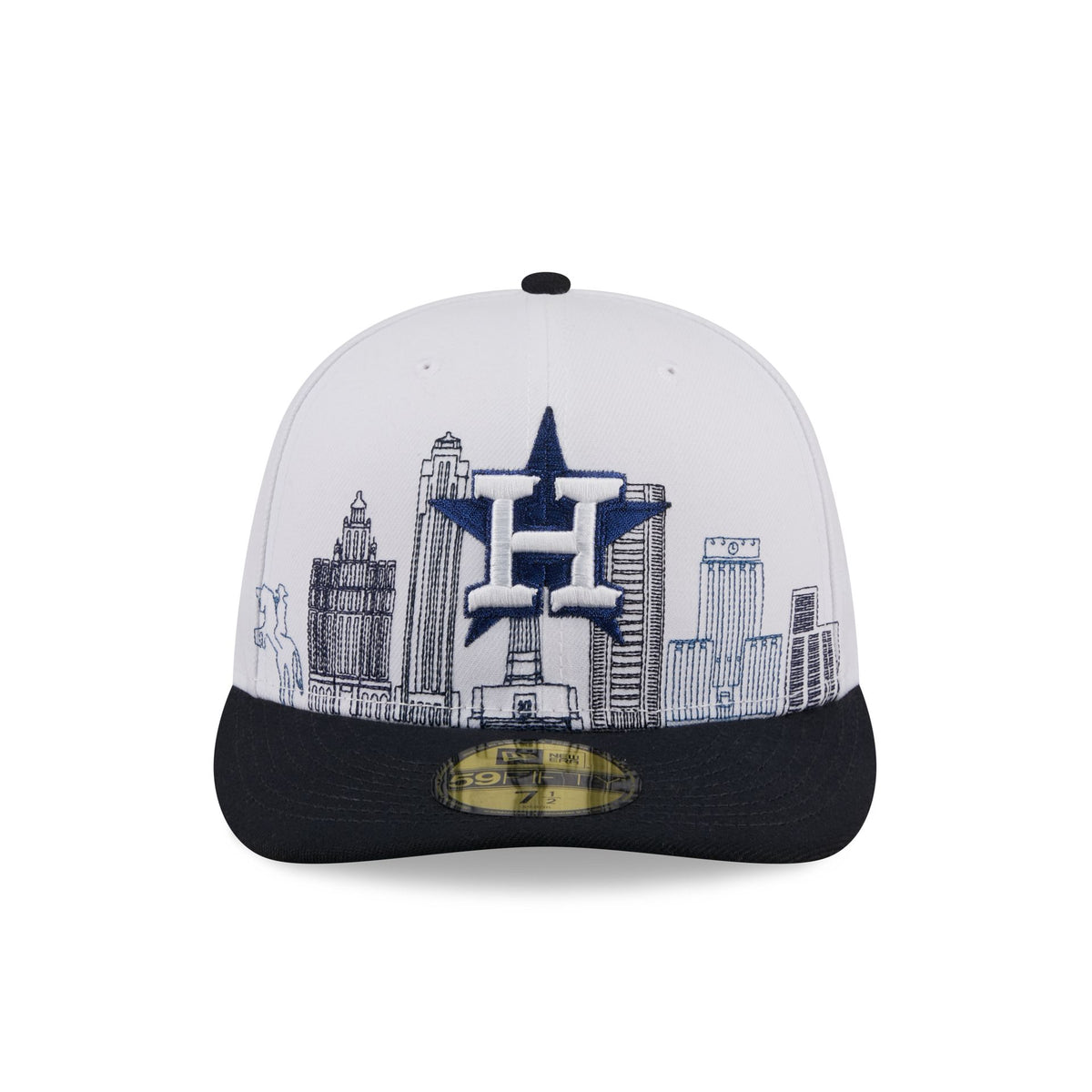 Houston Astros Cityscape White 59FIFTY Fitted Hat