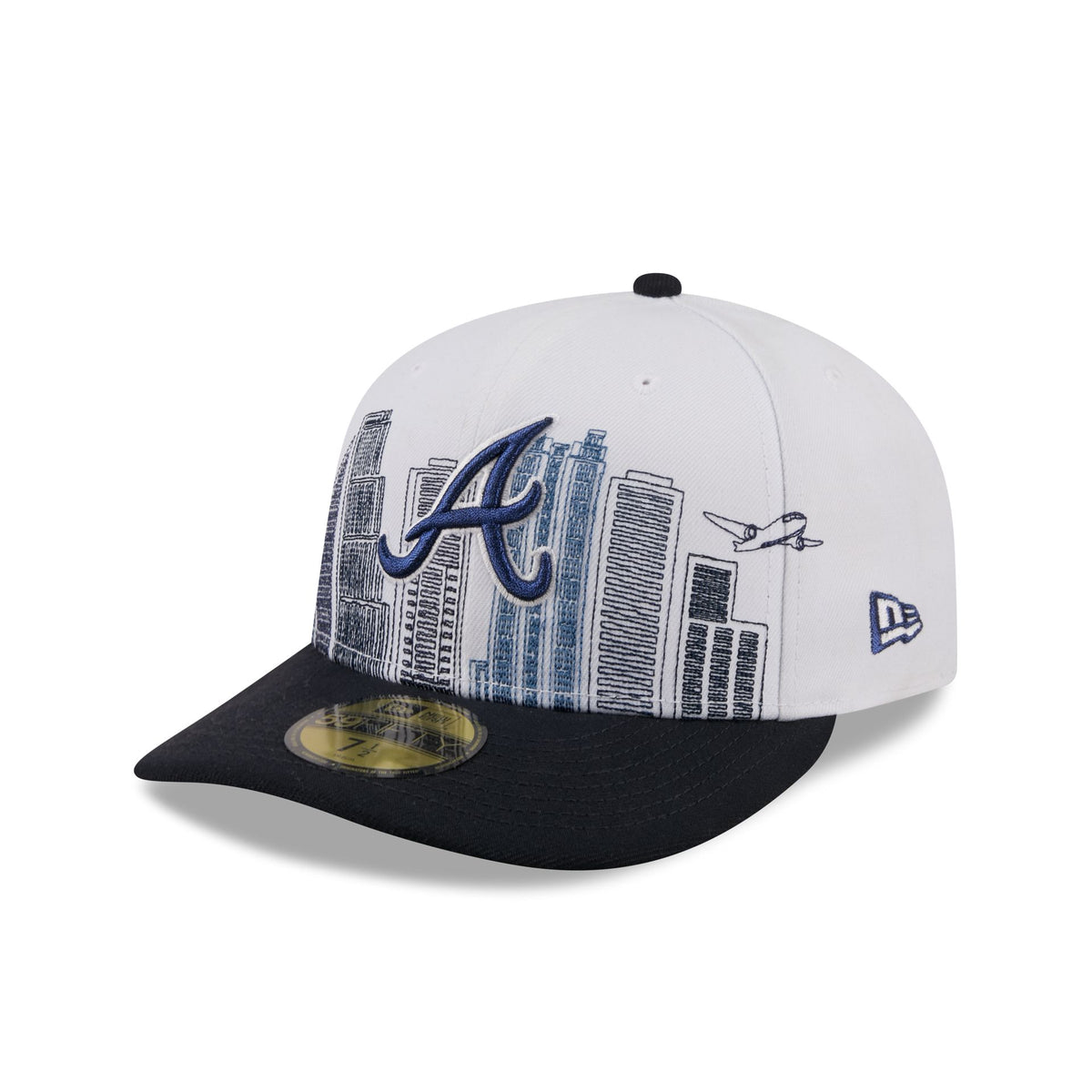 Atlanta Braves Cityscape White 59FIFTY Fitted Hat