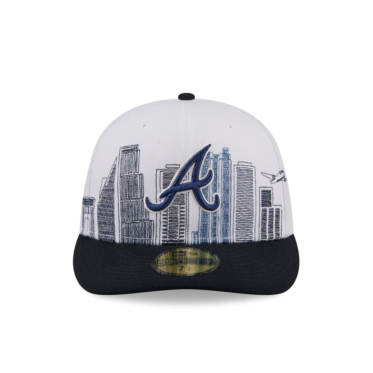 Atlanta Braves Cityscape White 59FIFTY Fitted Hat