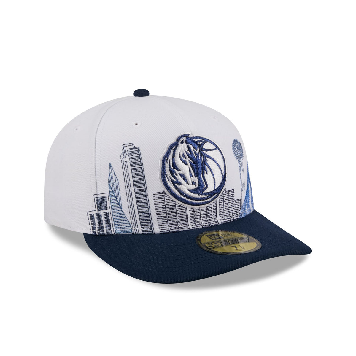 Dallas Mavericks Cityscape White 59FIFTY Fitted Hat