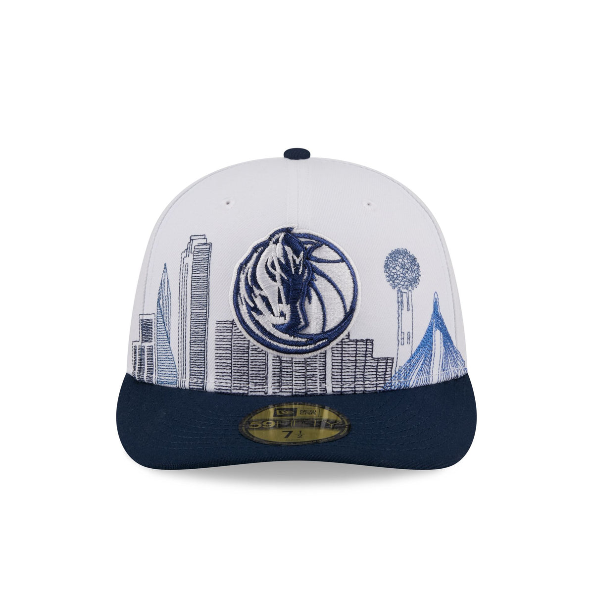 Dallas Mavericks Cityscape White 59FIFTY Fitted Hat