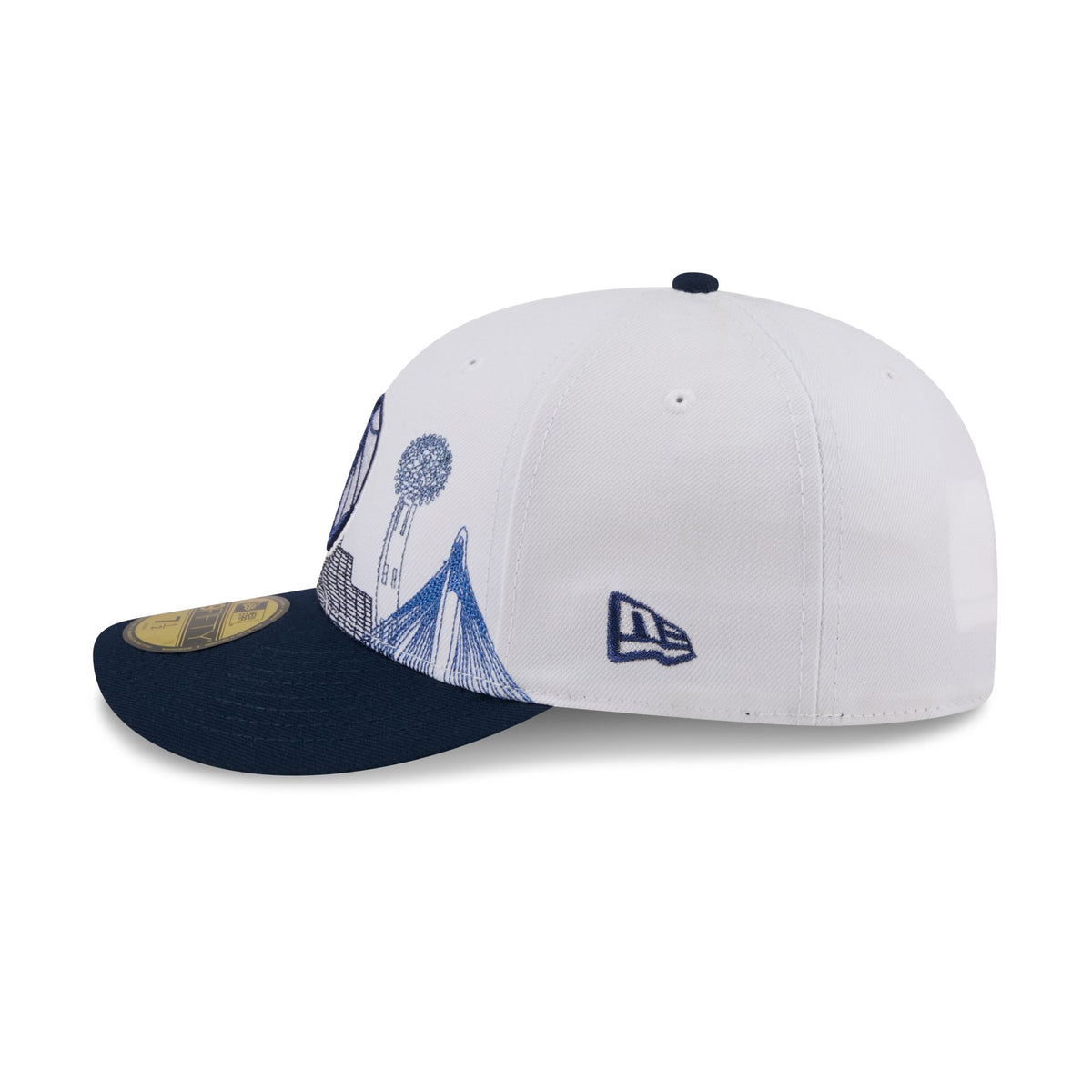 Dallas Mavericks Cityscape White 59FIFTY Fitted Hat