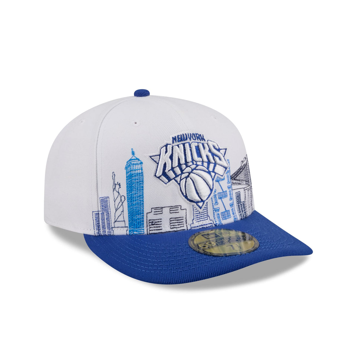New York Knicks Cityscape White 59FIFTY Fitted Hat