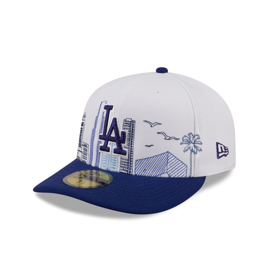 Los Angeles Dodgers Cityscape White 59FIFTY Fitted Hat