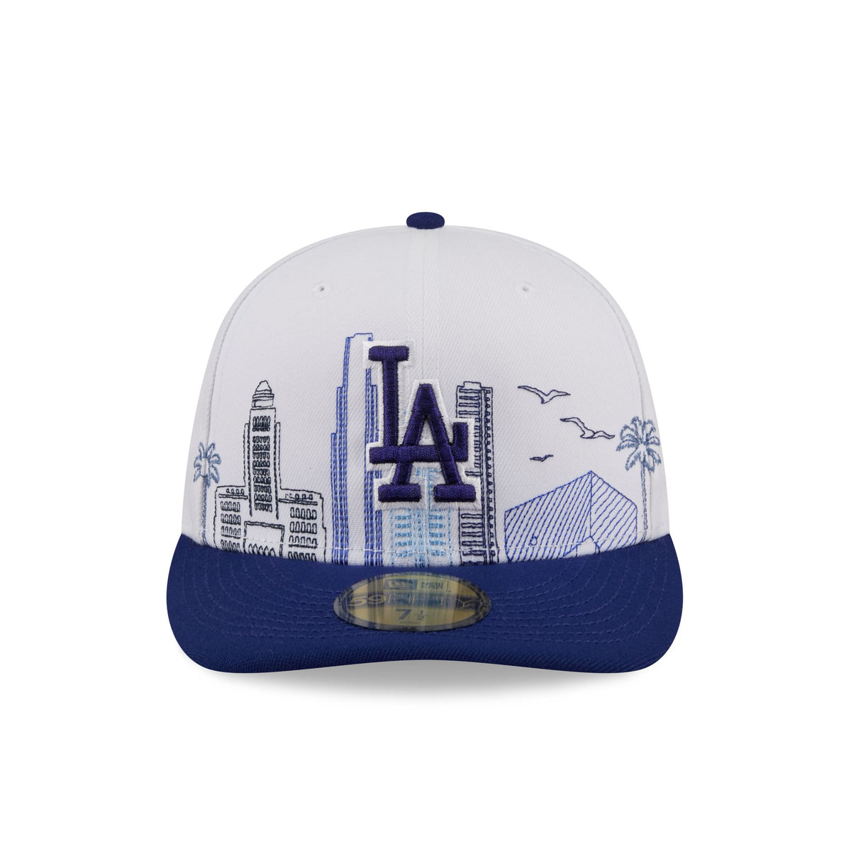 Los Angeles Dodgers Cityscape White 59FIFTY Fitted Hat