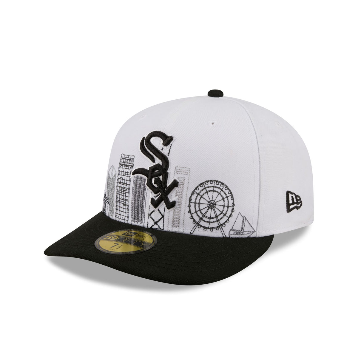 Chicago White Sox Cityscape White 59FIFTY Fitted Hat