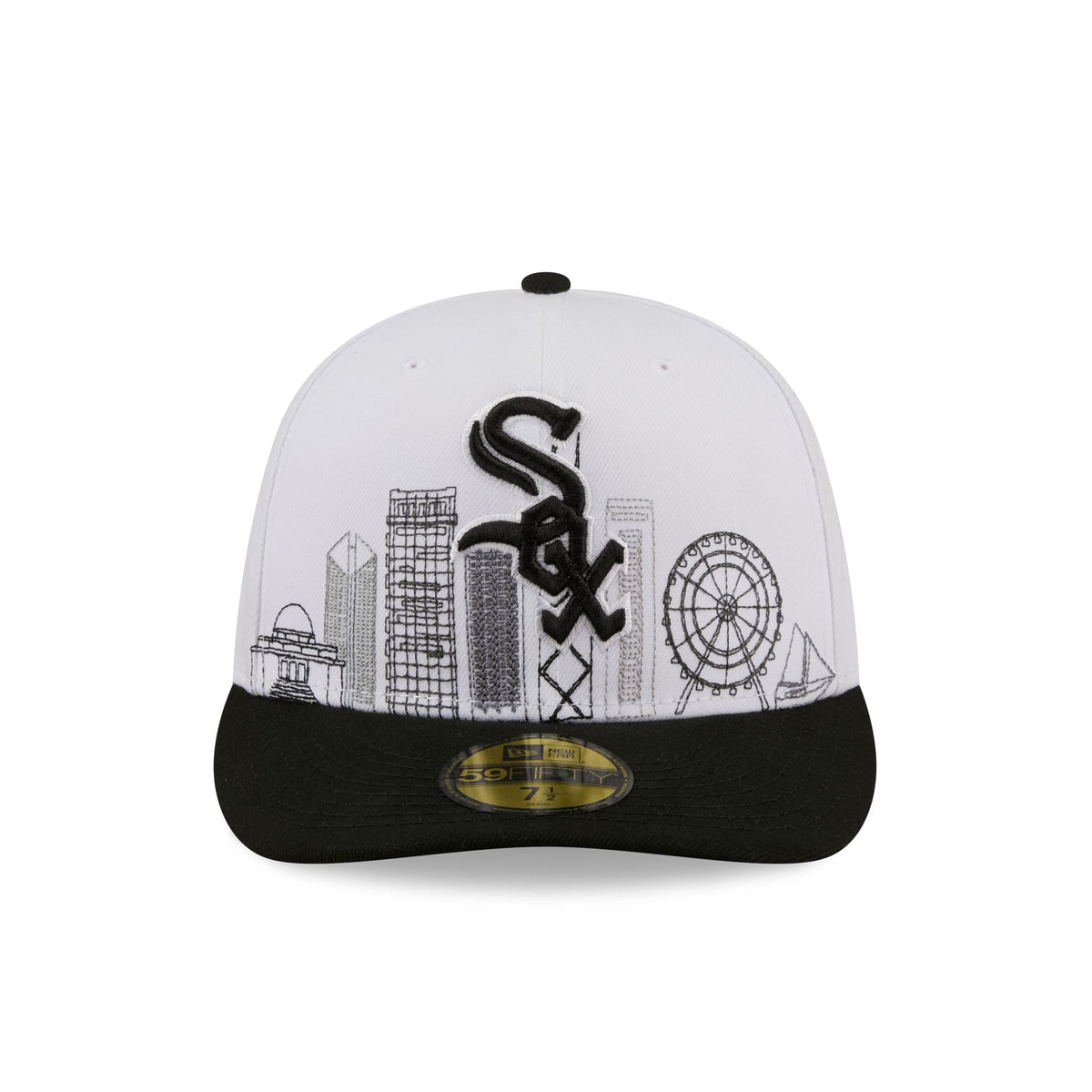 Chicago White Sox Cityscape White 59FIFTY Fitted Hat