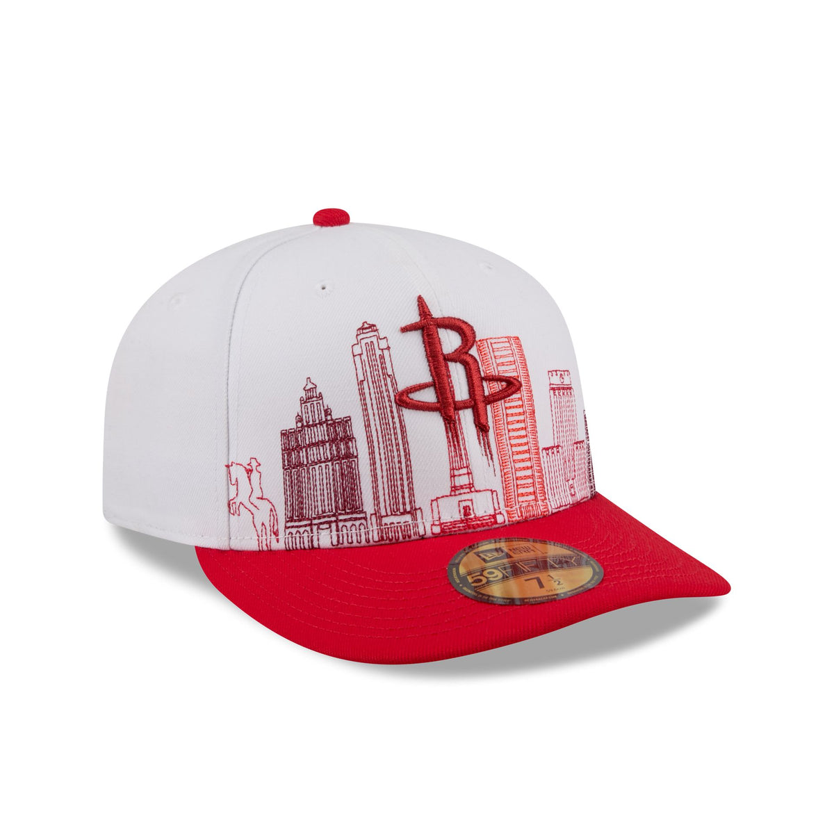 Houston Rockets Cityscape White 59FIFTY Fitted Hat